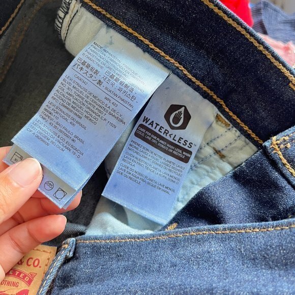 Levi's Dark Blue 710 Super Skinny Jeans For Women - Stretch Mid-Rise Size 28 - Picture 8 of 10